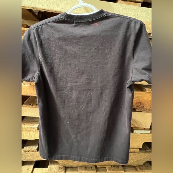 Playboy black Tee with green flocked swirl - Picture 4 of 8